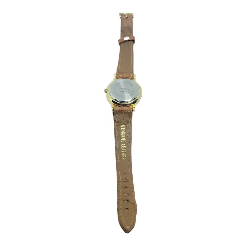 Vintage Sergio II Quartz F-BDDCJ Brown Lesther‎ Women's Watch